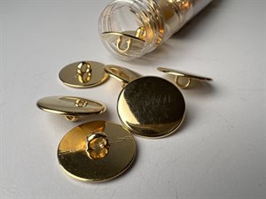 Metalknap - smuk guld, 18 mm 